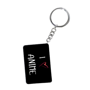 i love anime keychain