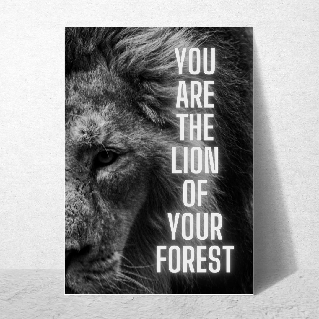 Lion Quotes Wall Poster