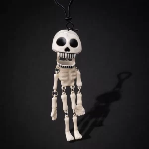 Mini Skeleton Keychain with Movable Joints